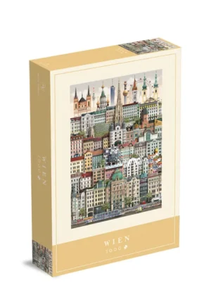 Martin Schwartz: Wien palapeli 1000 palaa on kuvittajan yksityiskohtainen kaupunkipalapeli.