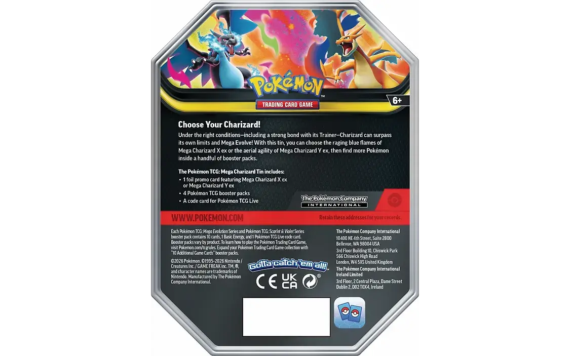 Pokémon TCG Spring Tin 2026 Mega Charizard ex | POK10300-101 Pokemon kortit peltirasiassa