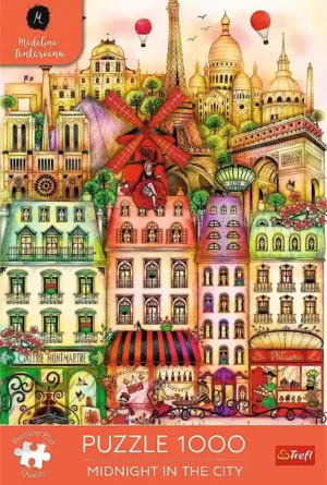 Midnight in Paris palapeli 1000 palaa on värikäs kaupunkikuva Pariisista. Pariisi palapeli