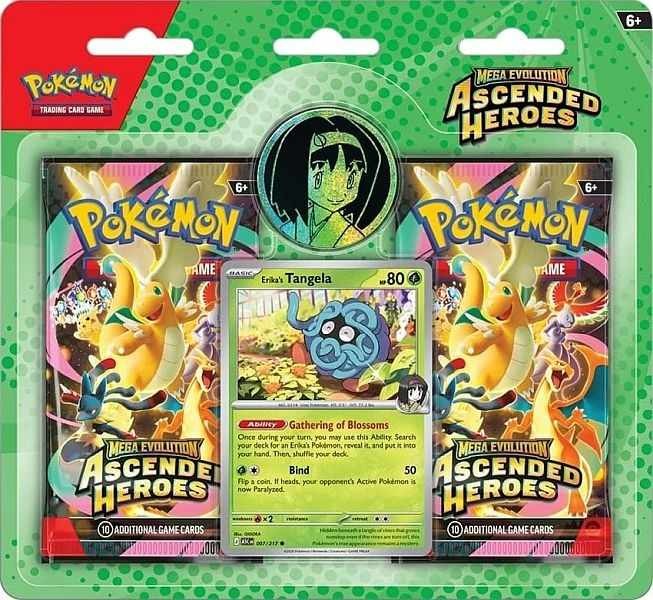 Pokémon TCG ME02.5 Ascended Heroes Enhanced 2‑Pack on napakka keräilykortti setti, kun haluat avata uusinta Ascended Heroes ‑sarjaa