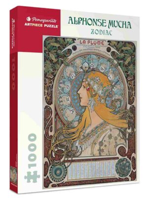 Alphonse Mucha Zodiac palapeli 1000 palaa on Pomegranaten taidepalapeli.