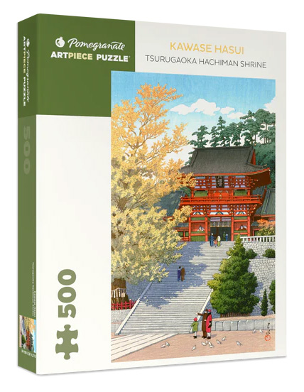 Kawase Hasui: Tsurugaoka Hachiman Shrine palapeli 500 palaa on Pomegranaten Japani-aiheinen taidepalapeli.