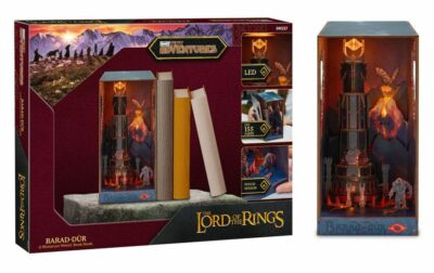 Book Nook Taru Sormusten Herrasta Barad-Dûr Tiny Adventures 3D-pienoismaailma, jossa on 155 osaa ja LED-valot.