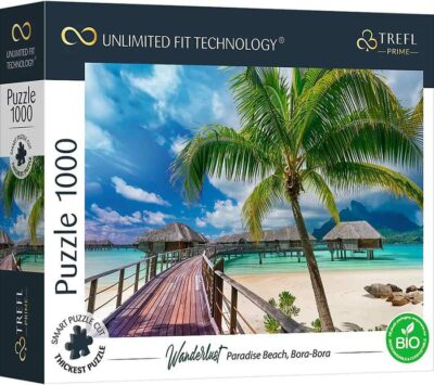 Paradise beach Bora-Bora palapeli 1000 palaa on Trefl Primen maisemapalapeli.