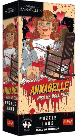 Trefl Hall of Horror: Annabelle on 1000 palan palapeli, joka kuuluu Treflin synkkään ja yksityiskohtaiseen Hall of Horror ‑sarjaan