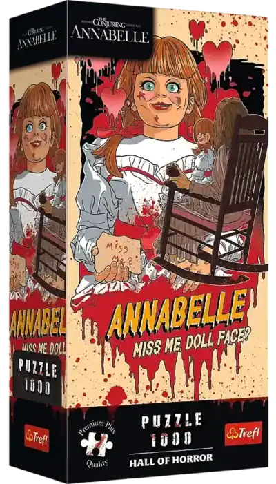 Trefl Hall of Horror: Annabelle on 1000 palan palapeli, joka kuuluu Treflin synkkään ja yksityiskohtaiseen Hall of Horror ‑sarjaan