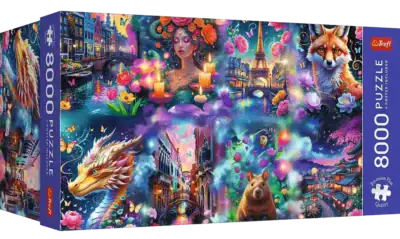 Colorful World palapeli 8000 palaa kuuluu Treflin Premium Plus Quality ‑sarjaan isot palapelit