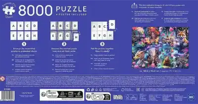 Colorful World palapeli 8000 palaa kuuluu Treflin Premium Plus Quality ‑sarjaan suuri palapeli