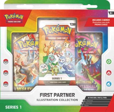 Pokémon TCG: First Partner Illustration Collection – Series 1 Pieni Harrastepuoti