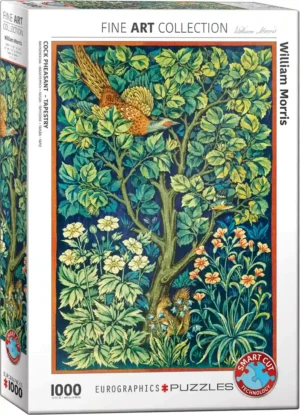 Cock Pheasant palapeli on elegantti 1000 palan palapeli, jossa taide ja luonto kohtaavat. taide palapeli