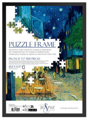 Jig & Puz palapelikehys on suunniteltu 12–500 palan palapelien kehystämiseen ja esillepanoon.