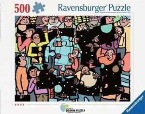 Puzzle Community on Ravensburgerin 500 palan palapeli, ja se oli kisapelinä vuoden 2025 World Jigsaw Puzzle Championshipin yksilöfinaalissa.