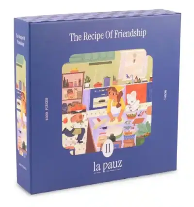 The Recipe of Friendship on La Pauz -palapeli, jossa on 1000 palaa. Palapelin on kuvittanut Monhi.