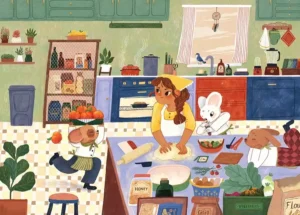The Recipe of Friendship on La Pauz -palapeli, jossa on 1000 palaa. Palapelin on kuvittanut Monhi.