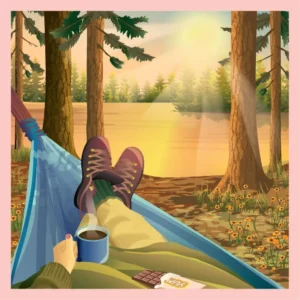 Hiking & Me on Vissevassen 500 palan palapeli, joka kuvaa rauhallista hetkeä luonnon keskellä