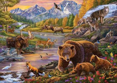 Wilderness on Ravensburgerin 500 palan Large Format ‑palapeli, villieläimet ja luonto palapeli