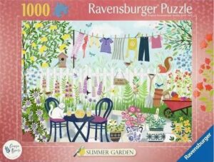 Summer Garden on Ravensburgerin 1000 palan palapeli, jonka teemana on kukat ja puutarha.
