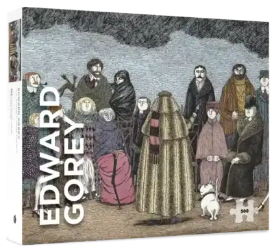 Edward Gorey: The Awdrey-Gore Legacy palapeli 500 palan taidepalapeli on amerikkalaisen Pomegranate-palapelibrändin.