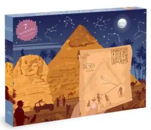 The Great Pyramid: Stargazing Night palapeli 1000 palaa on Olleo Puzzles -palapelibrändin valmistama ja Mathilde Garcian kuvittama.