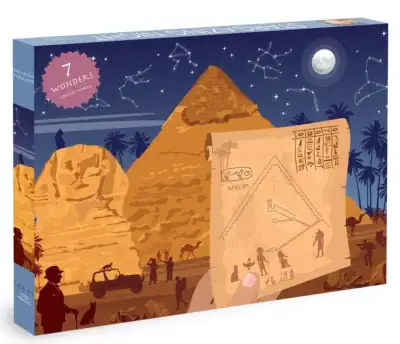 The Great Pyramid: Stargazing Night palapeli 1000 palaa on Olleo Puzzles -palapelibrändin valmistama ja Mathilde Garcian kuvittama.