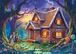 Enchanted Fairy Tales: Hansel and Gretel palapeli on Treflin Premium Plus Quality ‑sarjan 500 palan palapeli. Kuvassa klassisen sadun Hannu ja Kerttu