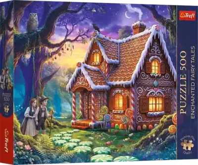 Enchanted Fairy Tales: Hansel and Gretel palapeli on Treflin Premium Plus Quality ‑sarjan 500 palan palapeli. Kuvassa klassisen sadun Hannu ja Kerttu