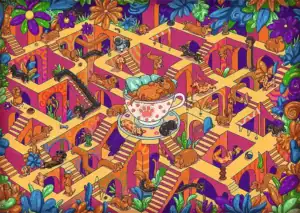  The Impossible Maze: Happy Dachshunds on 500 palan palapeli