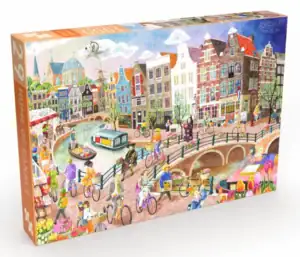 Penny Puzzle Home of Canals palapeli 1000 palaa. Kuvitus Gaia Marfurt