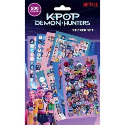 KPop Demon Hunters -tarrasetti on monipuolinen kokoelma virallisesti lisensoituja tarroja sarjan faneille. tarrat