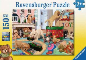 Ravensburger Little Paws Playtime 150 palan palapeli XXL-palat koiranpennut palapeli