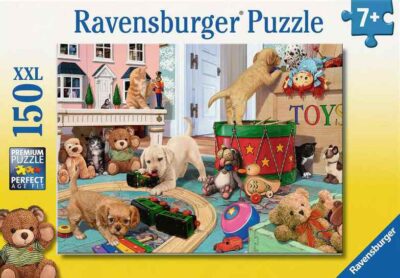 Ravensburger Little Paws Playtime 150 palan palapeli XXL-palat koiranpennut palapeli