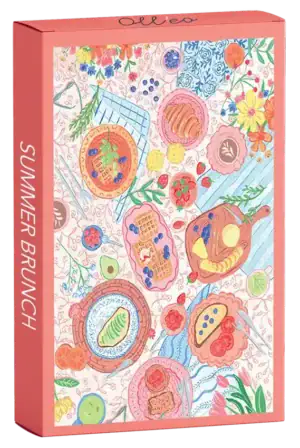 Olleo Summer Brunch minipalapeli 99 palaa on kuvittanut DesignwithVi.