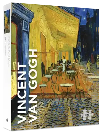 Vincent van Gogh: Terrace of a Café at Night 500 palan palapeli, valmistaja Pomegranate.