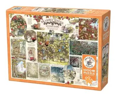 Cobble Hill Brambly Hedge Autumn Story palapeli 1000 palaa perustuu Jill Barklemin rakastettuun Brambly Hedge -kuvitusmaailmaan.