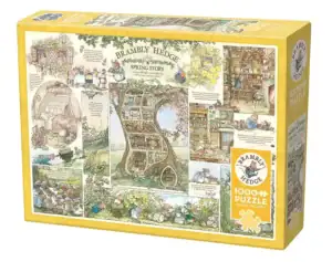 Cobble Hill Brambly Hedge Spring Story palapeli 1000 palaa perustuu Jill Barklemin rakastettuun Brambly Hedge -kuvitusmaailmaan.