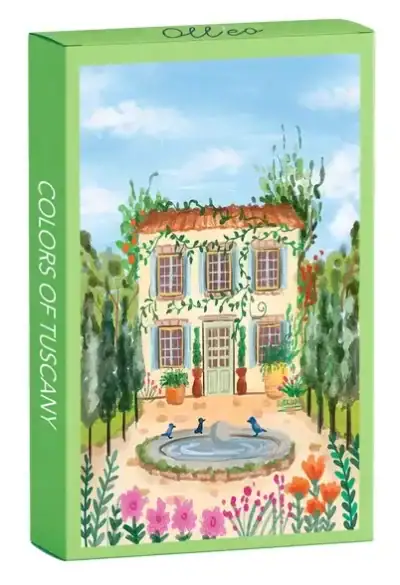 Olleo Colors of Tuscany minipalapelin 99 palaa on kuvittanut Natasha May. Toscana palapeli