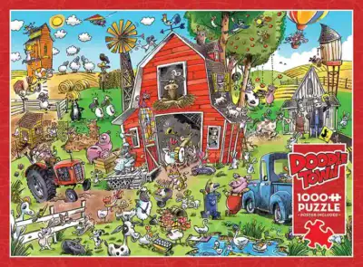 DoodleTown: Farmyard Folly palapeli 1000 palaa cobble hill palapeli