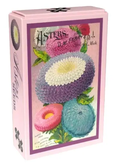 Asters Seeds Vintage palapeli on viehättävä 99 palan minipalapeli, Penny Puzzles minipalapeli
