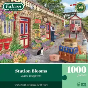 Falcon de Luxe Station Blooms palapeli 1000 palaa vie idyllisen rautatieaseman tunnelmaan.
