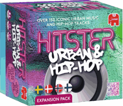 Hitster Urban & Hip-Hop Nordic on lisäosa suosittuun Hitster-musiikkipeliin, musiikkivisan lisäosa