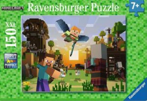 Minecraft Construction and Adventure palapeli 150 palaa on Ravensburgerin palapeli, jossa on tavallista suuremmat palat.