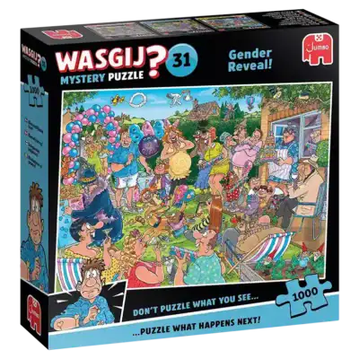 Wasgij Mystery 31 Gender Reveal! palapeli vie jännittävän juhlan keskelle. Wasjij mysteri palapeli