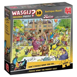 Wasgij Retro Original 10 Antique Hunt! -palapeissä päästään antiikkimarkkinoille.