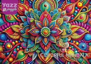 Yazz Colorful Mandala palapeli 1000 palaa on näyttävä ja värikäs palapeli,