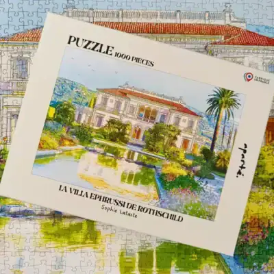 Aparte: Villa Ephrussi De Rothschild palapeli 1000 palaa on kuvittanut taiteilija Sophie Lataste.
