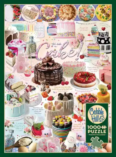 Cobble Hill Cake Time palapeli 1000 palaa kakkupalapeli. opetustaulut palapeli