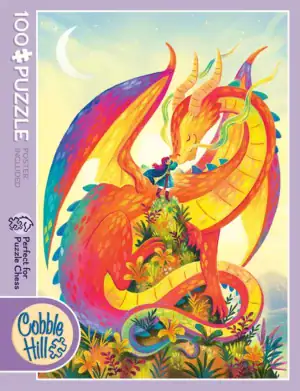 Cobble Hillin Rainbow Dragon palapeli 100 palaa on Michelle Simpsonin kuvittama lohikäärmepalapeli lapsille ja aikuisille.