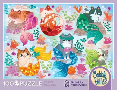 Cobble Hillin Mercats palapeli 100 palaa on Michelle Simpsonin kuvittama kissapalapeli lapsille ja aikuisille.
