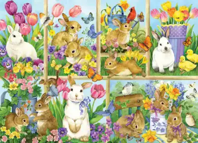 Cobble Hill Tulip Time -palapeli 500 palaa tuo kotiin keväisen kukkaloiston