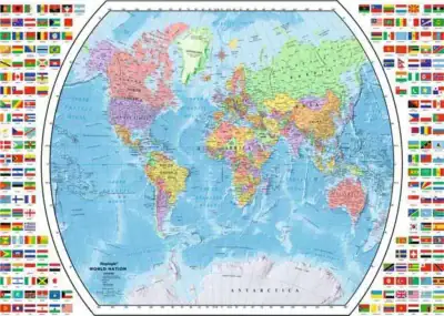 Ravensburger Political World Map palapeli 1000 palaa karttapalapeli
